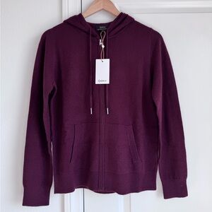 NWT Quince Mongolian Cashmere Full-Zip Hoodie Size S